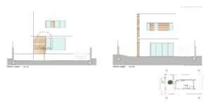 Façanes i plànol de planta de casa moderna unifamiliar a Fuerteventura 79