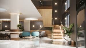 Vestíbul modern Hotel Nicaragua 2019 amb recepció